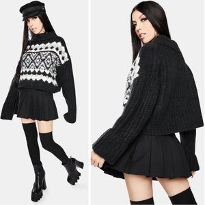 NWT Free People Alpine Pullover Sweater Onyx